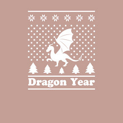 Свитшот хлопковый мужской Sweater dragon year, цвет: пыльно-розовый — фото 2