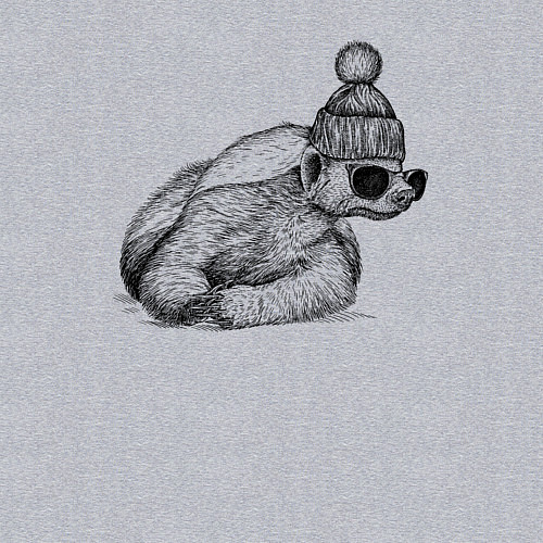 Мужской свитшот Медоед стильный / Меланж – фото 3