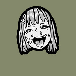 Свитшот хлопковый мужской Ahegao baby, цвет: авокадо — фото 2