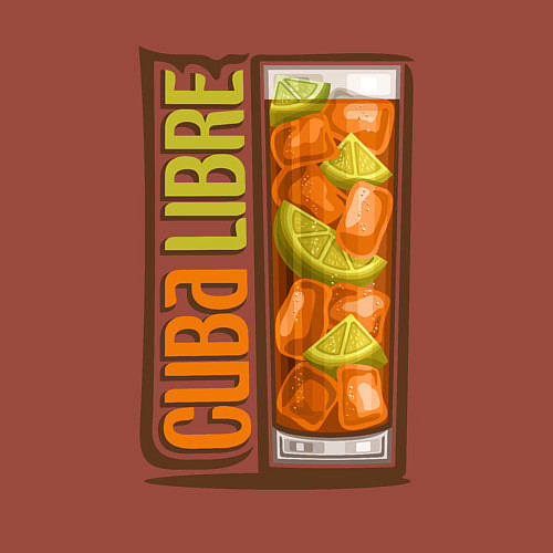 Мужской свитшот Куба либре / Кирпичный – фото 3