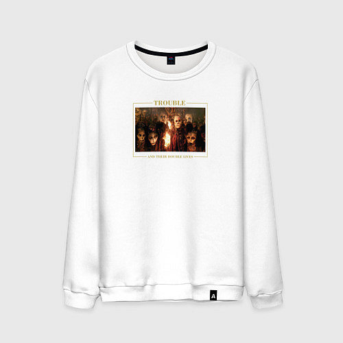 Мужской свитшот Cradle of Filth: trouble / Белый – фото 1