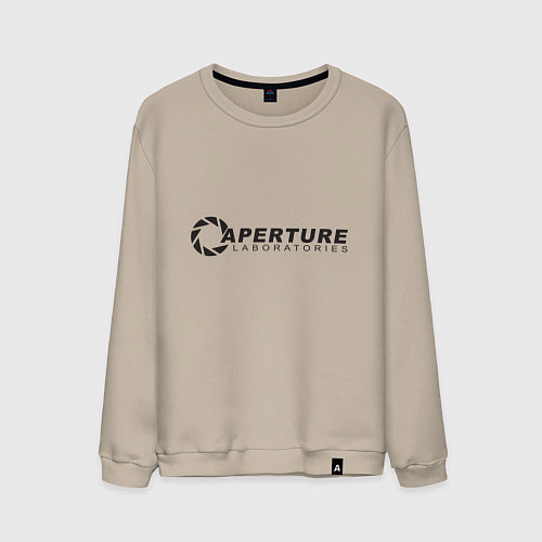 Мужской свитшот Aperture Laboratories логотип / Миндальный – фото 1