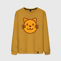 Мужской свитшот Оранжевый котик счастлив
