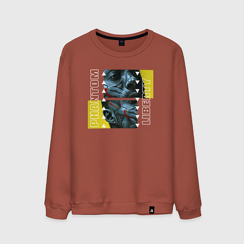 Мужской свитшот Cyberpunk 2077 Phantom Liberty: Solomon / Кирпичный – фото 1