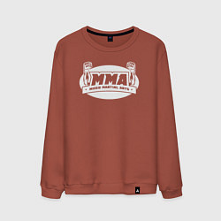 Свитшот хлопковый мужской MMA sport, цвет: кирпичный