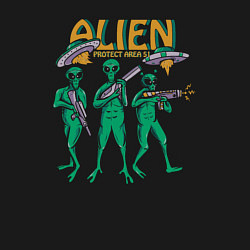 Свитшот хлопковый мужской Alien area, цвет: черный — фото 2