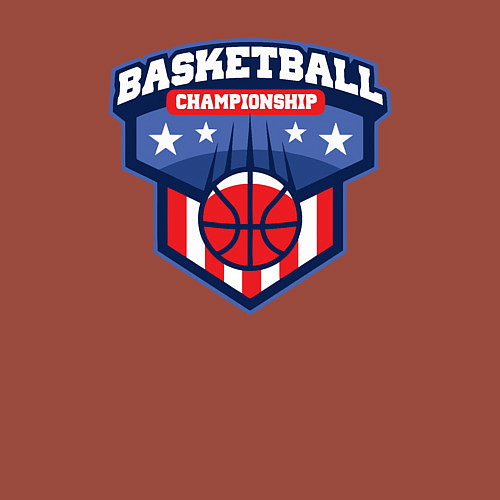 Мужской свитшот Баскетбольный чемпионат / Кирпичный – фото 3