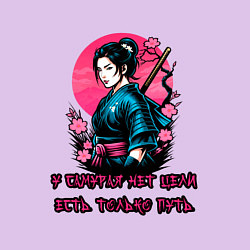 Свитшот хлопковый мужской Истинный путь самурая, цвет: лаванда — фото 2