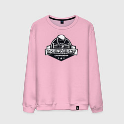 Свитшот хлопковый мужской Fight boxing, цвет: светло-розовый