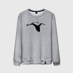 Мужской свитшот Аист трафарет
