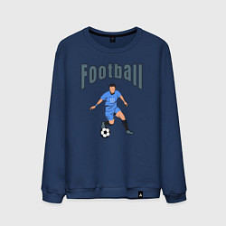 Свитшот хлопковый мужской Футболист номер десять, цвет: тёмно-синий
