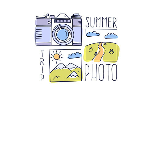 Мужской свитшот Summer photo trip / Белый – фото 3