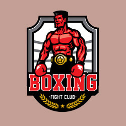 Свитшот хлопковый мужской Fignt club boxing, цвет: пыльно-розовый — фото 2