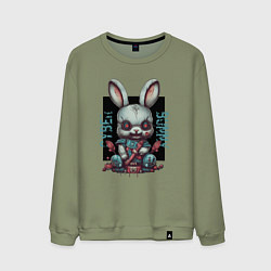 Мужской свитшот Киберпанк зайчик