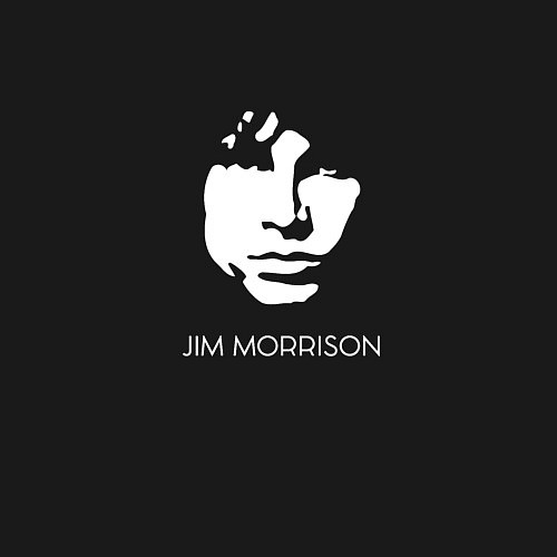 Мужской свитшот Jim Morrison black white minimalism / Черный – фото 3