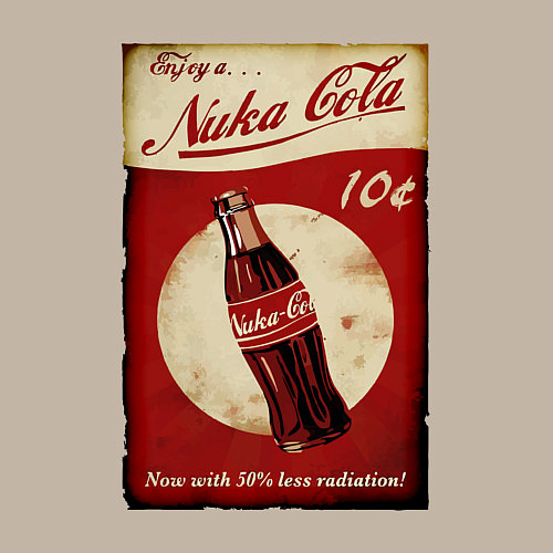 Мужской свитшот Nuka cola price / Миндальный – фото 3