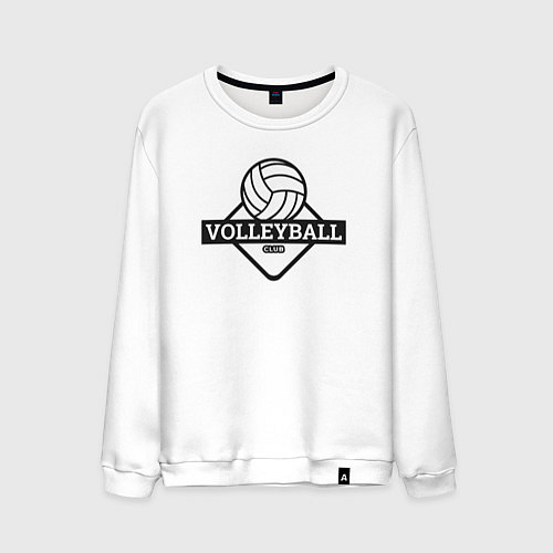 Мужской свитшот Volleyball club / Белый – фото 1