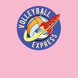 Свитшот хлопковый мужской Volleyball express, цвет: светло-розовый — фото 2