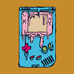 Свитшот хлопковый мужской Gameboy психоделика, цвет: горчичный — фото 2