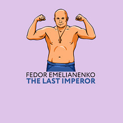 Свитшот хлопковый мужской Фёдор Емельяненко боец, цвет: лаванда — фото 2