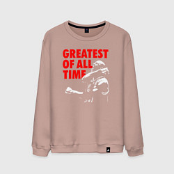 Свитшот хлопковый мужской Jordan greatest of all time, цвет: пыльно-розовый