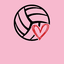 Свитшот хлопковый мужской Heart volleyball, цвет: светло-розовый — фото 2