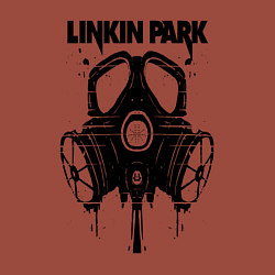 Свитшот хлопковый мужской Linkin Park - gas mask, цвет: кирпичный — фото 2