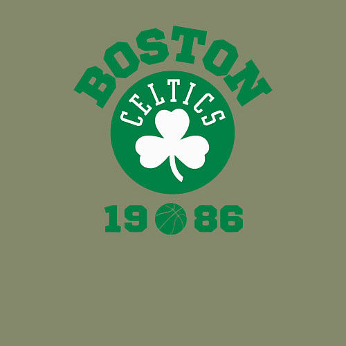 Мужской свитшот Boston Celtics 1986 / Авокадо – фото 3