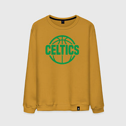 Свитшот хлопковый мужской Celtics ball, цвет: горчичный