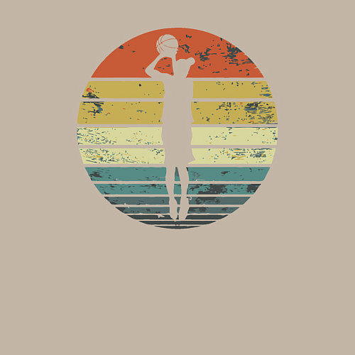 Мужской свитшот Basketball girl / Миндальный – фото 3