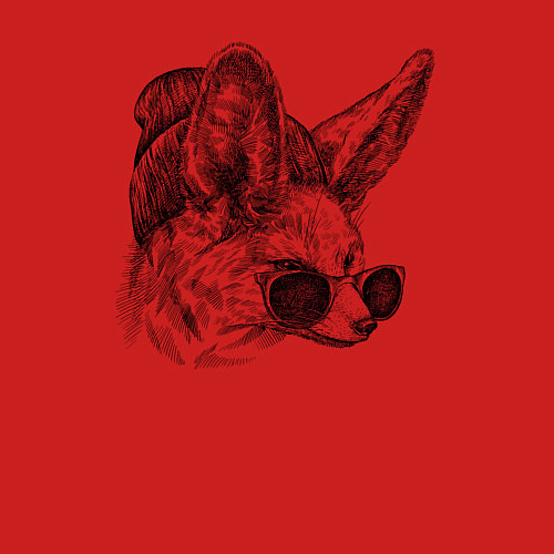 Мужской свитшот Фенек модный / Красный – фото 3