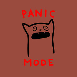 Свитшот хлопковый мужской Panic mode - котик, цвет: кирпичный — фото 2