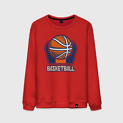 Свитшот хлопковый мужской Style basketball, цвет: красный
