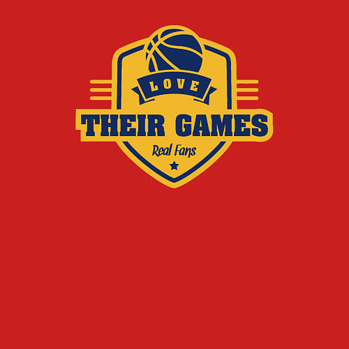 Мужской свитшот I love their games / Красный – фото 3