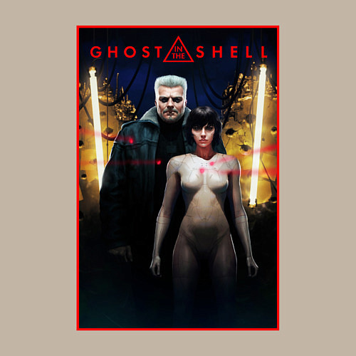 Мужской свитшот Ghost in the shell and Batou / Миндальный – фото 3