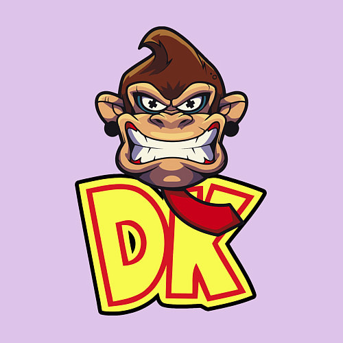 Мужской свитшот Donkey kong head / Лаванда – фото 3