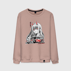 Свитшот хлопковый мужской Nissan Silvia S15 Drift Zero Two, цвет: пыльно-розовый