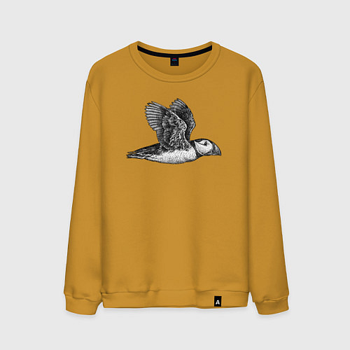 Мужской свитшот Тупик летит / Горчичный – фото 1