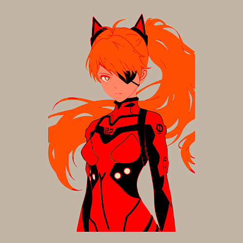 Мужской свитшот Asuka Langley is Dead Serious / Миндальный – фото 3