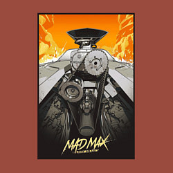 Свитшот хлопковый мужской Безумный Макс - мотор, цвет: кирпичный — фото 2