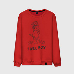 Свитшот хлопковый мужской Bart hellboy Lill Peep, цвет: красный
