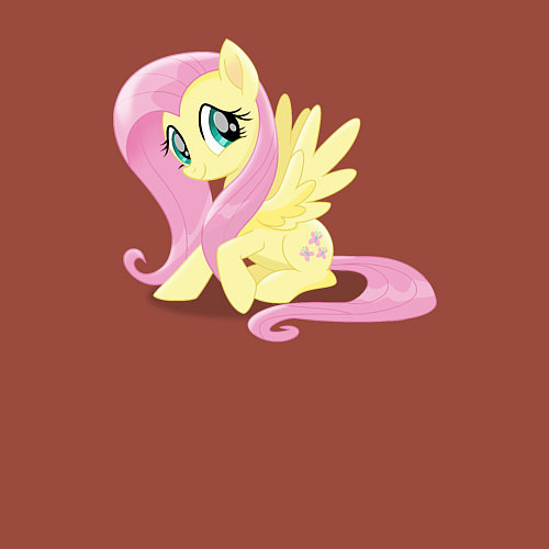 Мужской свитшот Флаттершай из My Little Pony в кино / Кирпичный – фото 3