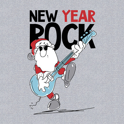 Мужской свитшот New year - rock / Меланж – фото 3