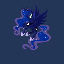 Свитшот хлопковый мужской Принцесса Луна из My Little Pony в кино, цвет: тёмно-синий — фото 2