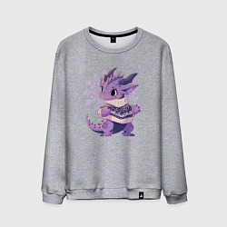Мужской свитшот Фиолетовый дракон в свитере