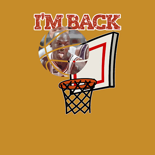 Мужской свитшот Jordan back / Горчичный – фото 3