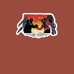 Свитшот хлопковый мужской Титан Спикермен с титаном Камераменом, цвет: кирпичный — фото 2