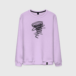 Свитшот хлопковый мужской Шторм ураган, цвет: лаванда