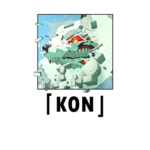 Мужской свитшот Кон - призыв лиса / Белый – фото 3