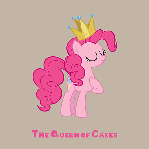 Мужской свитшот Королева тортиков Пинки Пай / Миндальный – фото 3